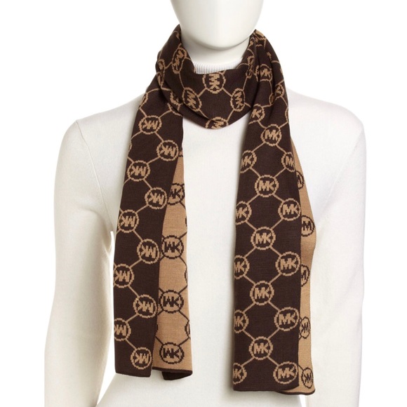 🪴3xHP🪴 Michael Kors Jetset Logo Knit Scarf - Picture 3 of 7